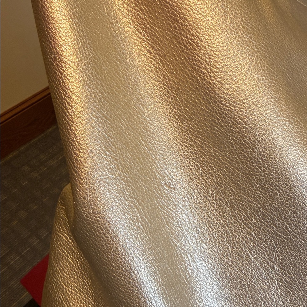 Metallic Pearl Shoulder Hobo with Tan Strap - Picture 16 of 16